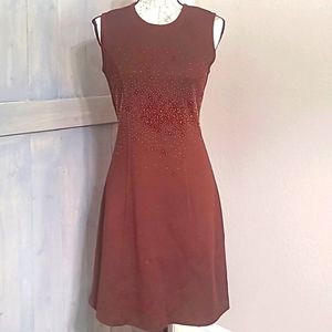 NWT! Outlander Fit & Flare Sleeveless Small Gold Studded Dress